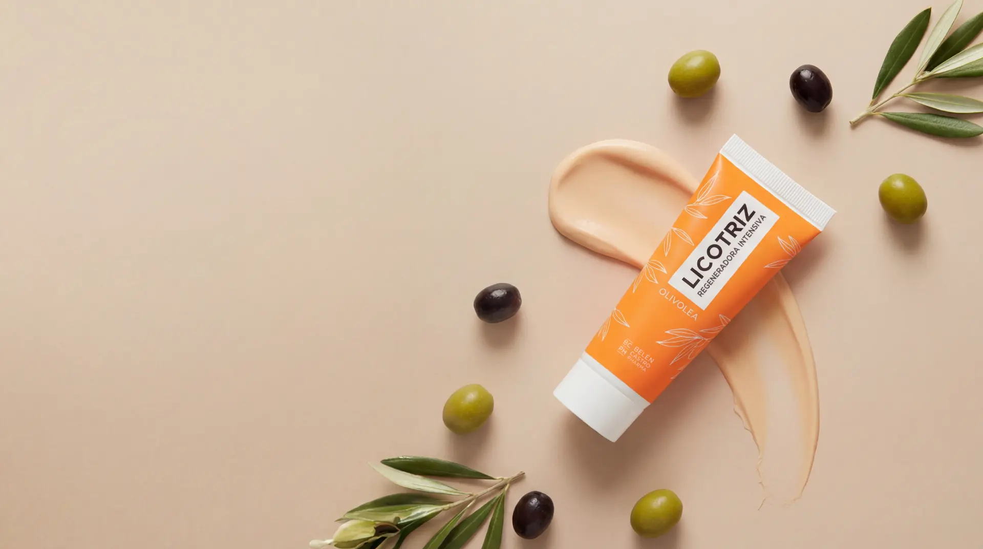 Crema Licotriz regeneradora intensiva con aceitunas y ramas de olivo